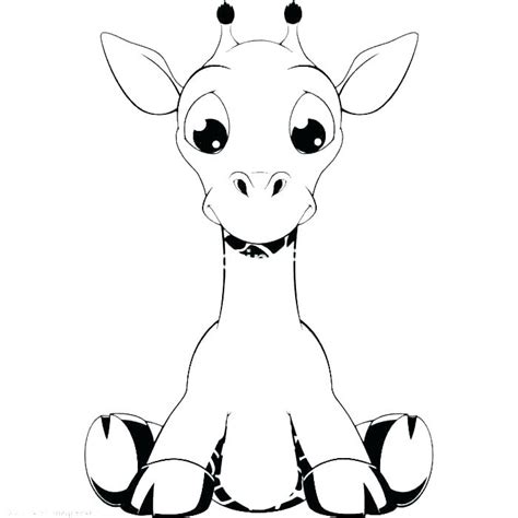 Cute Baby Giraffe Drawing Free Download On Clipartmag