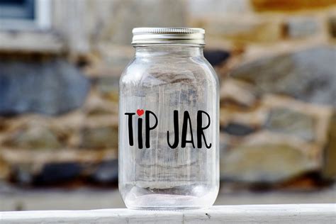 Tip Jar Design 6 Tip Jar Decal Design For Diy Tip Jars Etsy