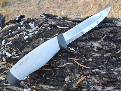 This carbon steel is very tough. Woods Roamer: MORA KNIVES