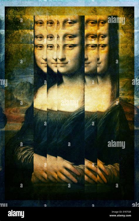 Artistic Modified Mona Lisa In Multiple Stock Photo Alamy