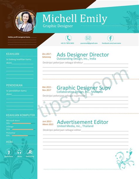 Unduh sebagai doc pdf txt atau baca online dari scribd. Download Contoh CV Kreatif Format Word dan PDF