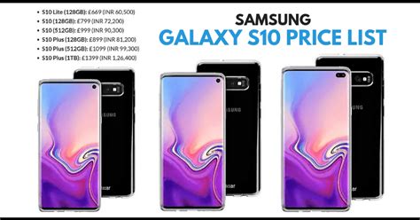 Samsung galaxy s10e, s10, and s10+ effective prices india after the discount and cashback go down to rs 41,900, rs 56,900, and rs 65,900, respectively. Samsung Galaxy S10 Price List Leaked Ahead of Launch in 2019