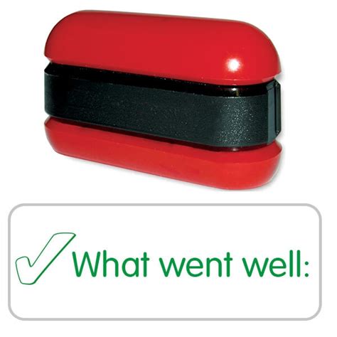 What Went Well Tick Stack And Stamp Green Stamper