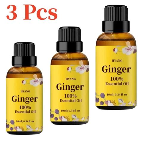 ☻3pcs belly drainage ginger oil lymphatic drainage ginger oil slimming tummy ginger oil ginge