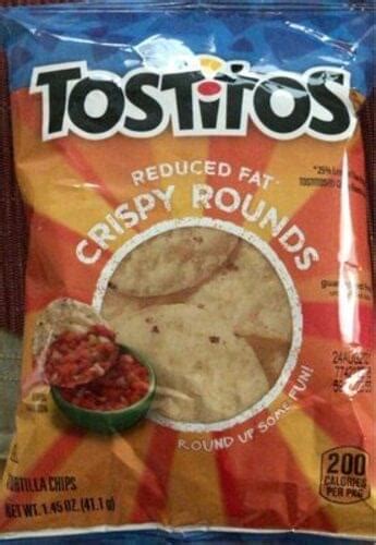 tostitos crispy rounds tortilla chips 0 g nutrition information innit