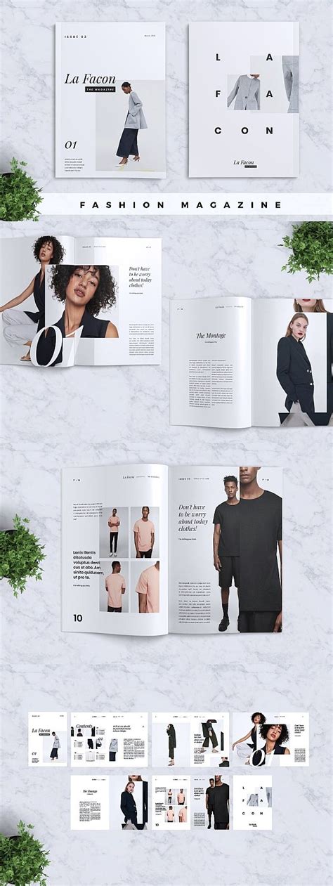 Fashion Magazine Brochure Templates Trei Fashion Magazine Layout