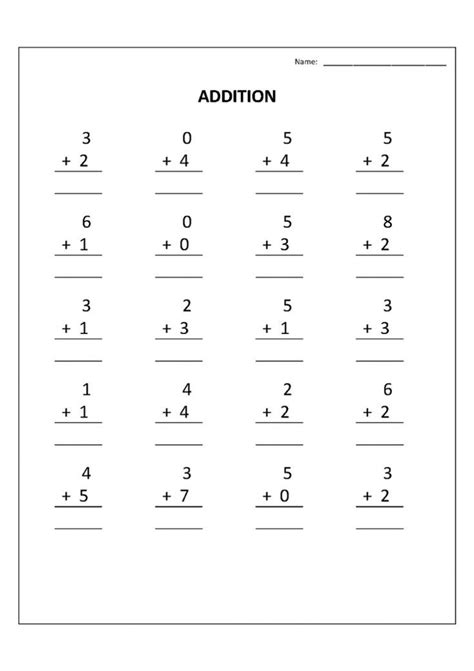 Easy Math Worksheets Free Math Addition Worksheets Kindergarten