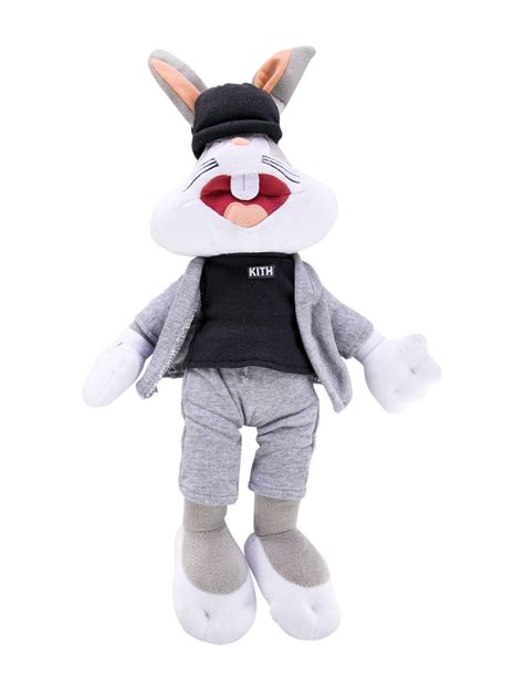 Kith Looney Tunes 80th Anniversary Bugs Bunny Plush Black