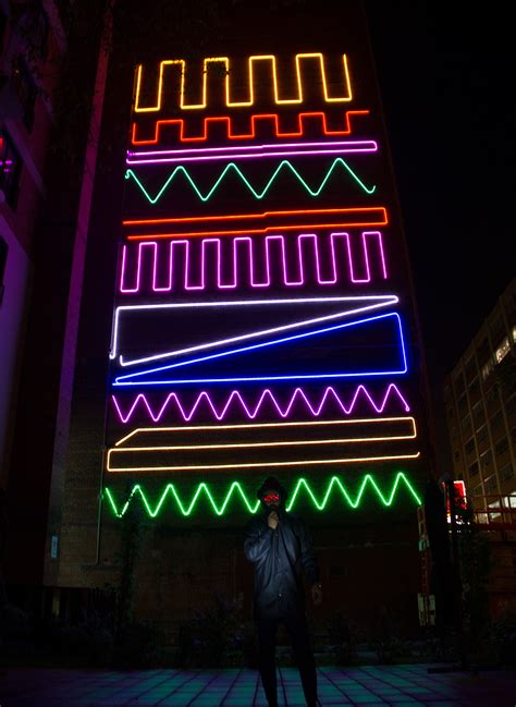 New Neon Interactive Mural By Spidertag In Montreal Canada Streetartnews