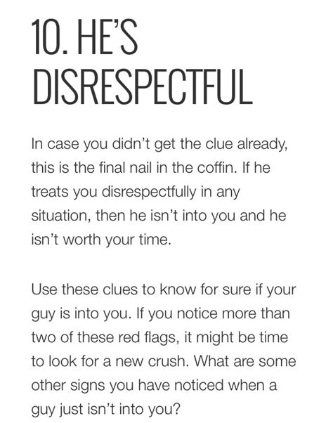 10 signs that he s just not into you😕 musely