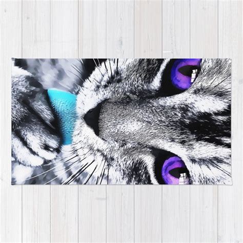 Purple Eyes Cat Rug By Augustinet Society6