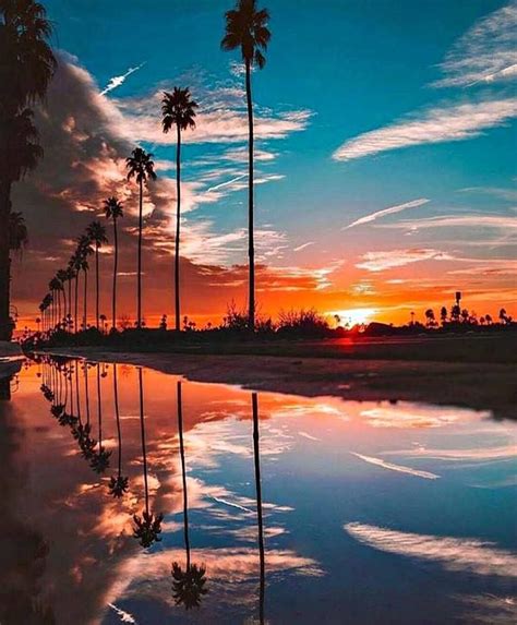 Sunset In Palm Springs California Usa Nature Photography Beautiful