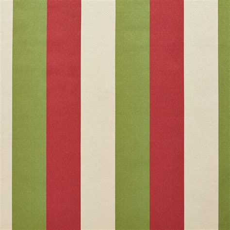 Shop B0110g Red Green Ivory Thick Stripes Silk Look Upholstery Fabric