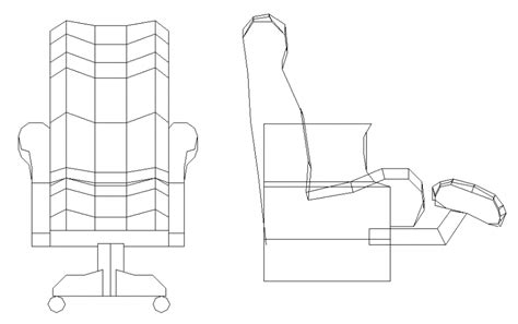 Massage Chair 2 D Planning Autocad File Cadbull