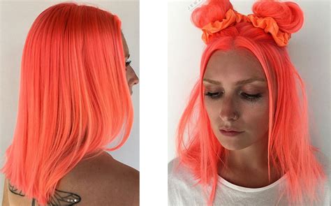 Neon Peach Hair Il Colore Fluo Dellestate 2018 Glamourit