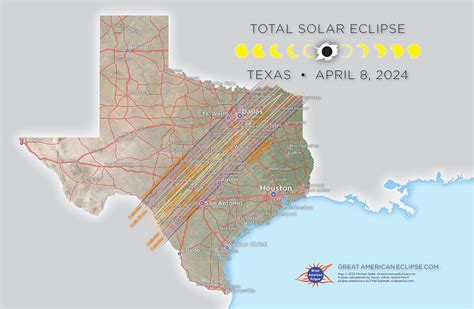 Path Of Total Solar Eclipse Texas Lexis Opaline