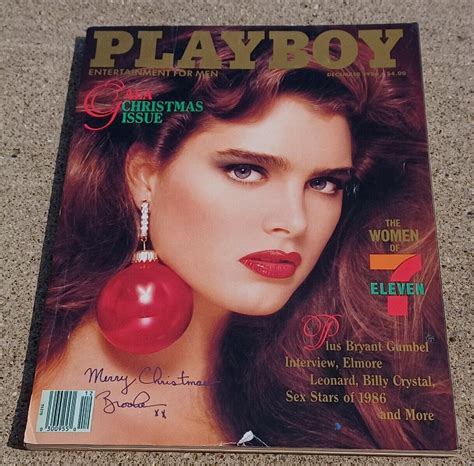 Playboy Magazine December Gala Christmas Issue Brooke Shields
