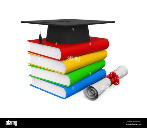 Graduation Cap And Books Stock Photo Alamy