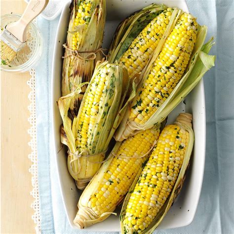 Herbed Grilled Corn On The Cob Recipe How To Make It Taste Of Home