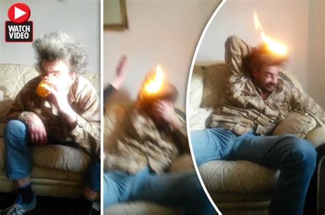 Watch Prankster Sets Friends Hair On Fire In Shildon County Durham