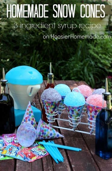 Homemade Snow Cones 3 Ingredient Syrup Recipe On