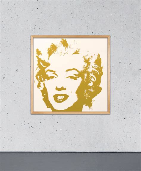 Andy Warhol Golden Marilyn Sunday B Morning Farbe Gold Weiß