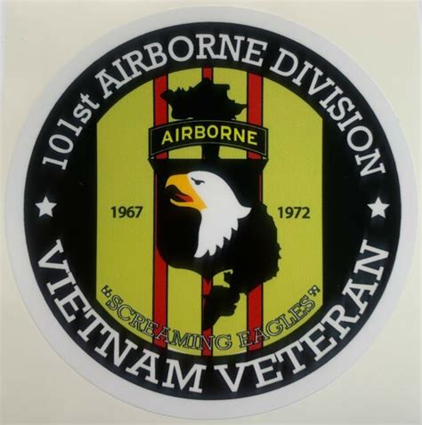 Us Army St Airborne Division Vietnam Veteran Sticker Waterproof D Ebay