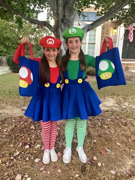 Pin By Melanie Hudson On Custom Girls Mario And Luigi Costumes