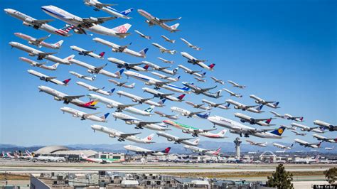 An Entire Day Of Lax Takeoffs In One Epic Photo Huffpost