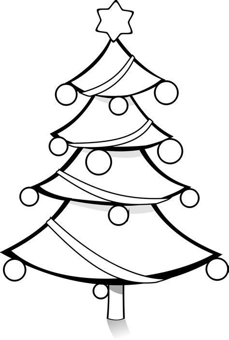 No attribution, no registration required. Free Christmas Tree Clip Art Black And White, Download ...