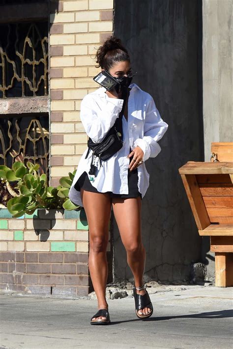 Vanessa Hudgens Flaunts Her Legs While Out Picking Up Dinner In Los Angeles