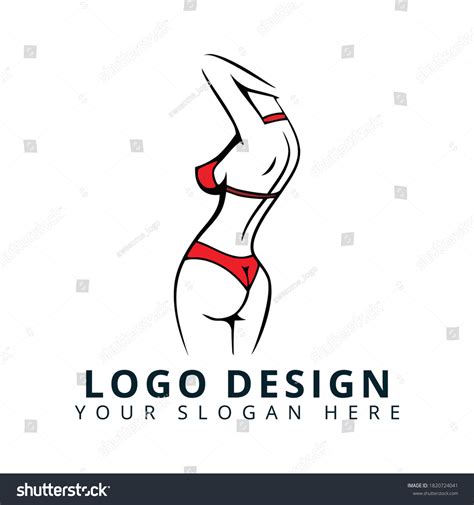Hot Girl Unique Professional Logo Design Stock Vector Royalty Free