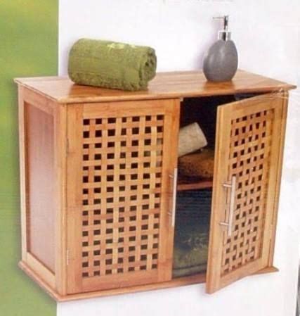 This handmade bamboo bathroom cabinet blends well with any home décor. bamboo bathroom cabinet - Google Search | Bamboo bathroom ...