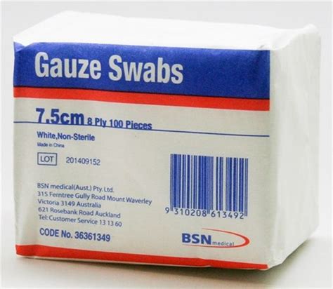 Gauze Swab 8ply 75x75cm Medical Dressings