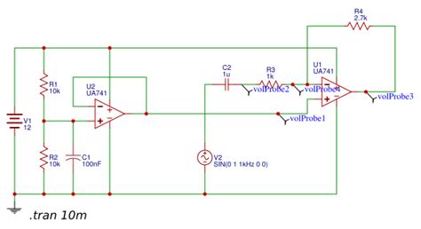 Inverting Opamp Amplifier W Single Supply And Virtual Ground 2