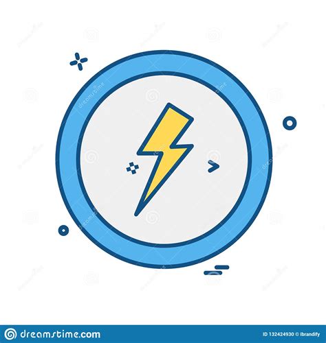 Electric Current Icon Design Vector Stock Vector Illustration Of Fast