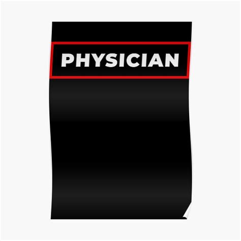 Physician Red Frame Poster For Sale By Svpod Redbubble