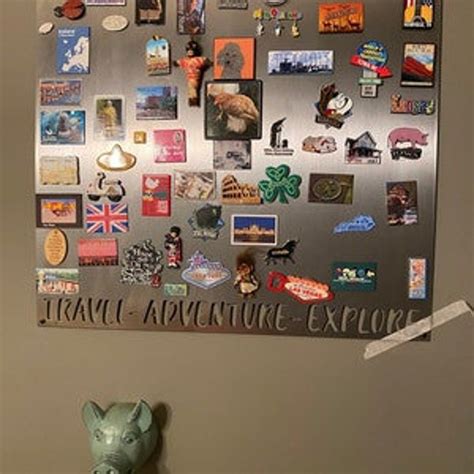 Travel Magnet Board Travel Adventure Explore Metal Wall Board Picture