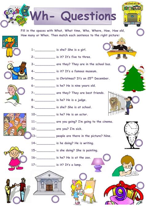 Wh Questions Interactive And Downloadable Worksheet You Can Do The 5af