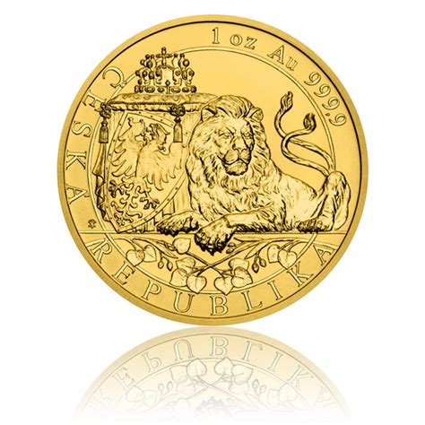 Gold 1 Oz Bullion Coin Czech Lion 2018 Number Reverse Proof Czech Mint