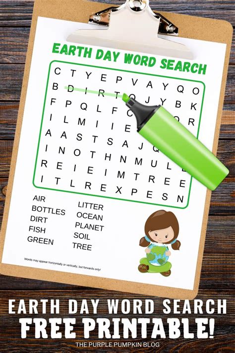 Free Printable Earth Day Word Search They Are Organized By Skill Level