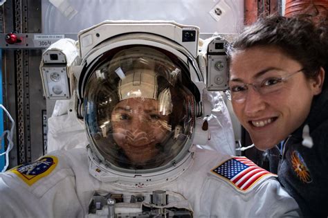 astronauts say all female spacewalk a sign of the times at nasa cbs news
