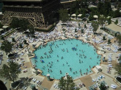 The hotel stands close to soleil pool. View of the pool - Picture of Paris Las Vegas, Las Vegas ...