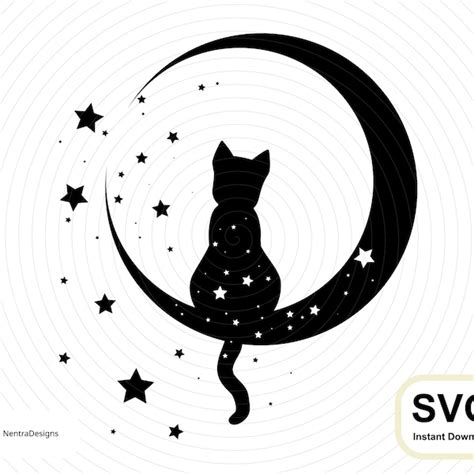 Black Cat Moon Etsy