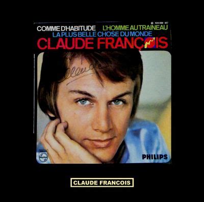 CLAUDE FRANCOIS COMME D HABITUDE pochette dédicacée p 73196796