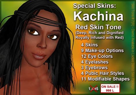 Second Life Marketplace Special Skins On Sale Kachini Skin Red