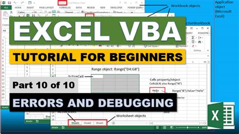 Excel Vba Tutorial For Beginners Part 1010 Debugging And Error