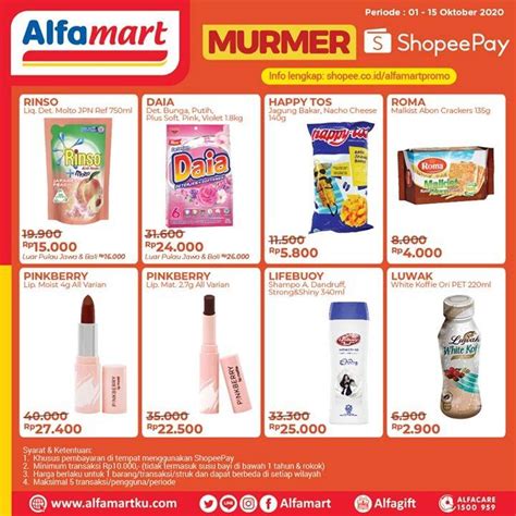 klik di siniuntuk promosi dan katalog belanja selengkapnya, dapat dilihat di bawah ini Katalog Promo Alfamart MURMER dengan ShopeePay Periode 1 ...