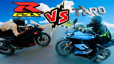 Taro Gp1 V4 Vs Gsxr 150r Drag Race Battle Of Speed Bike Lover