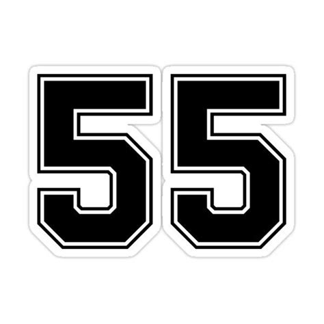 The Number Seven In Black And White Sticker